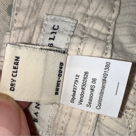 Banana Republic Striped Cotton/Linen Trouser Pants 12 - Picture 8 of 12